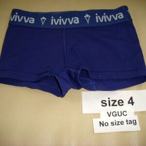Ivivva by Lululemon Girl size 4 Spandex Rhythmic Shorts Purple Elastic Waist
